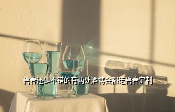 碧春還是不錯(cuò)的有兩處酒博會(huì)都選碧春定制
