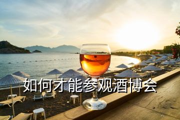 如何才能參觀酒博會(huì)
